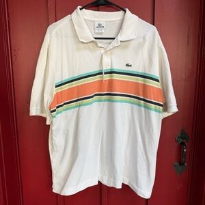 Lacoste Men's Polo Shirt with Colorful Stripes